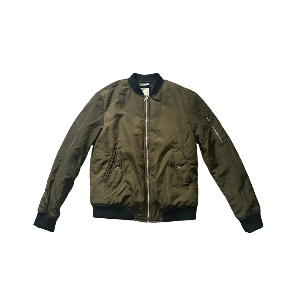 Zara Olive Green Bomber Jacket